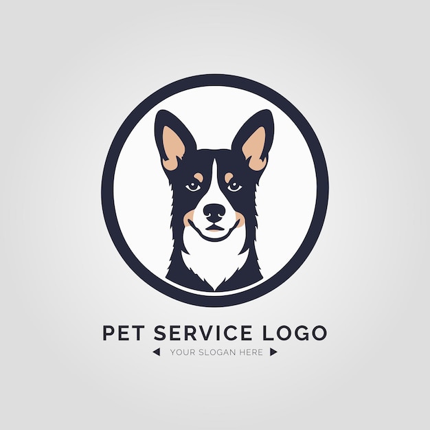 Концепция логотипа Pet Service для компании и брендинга