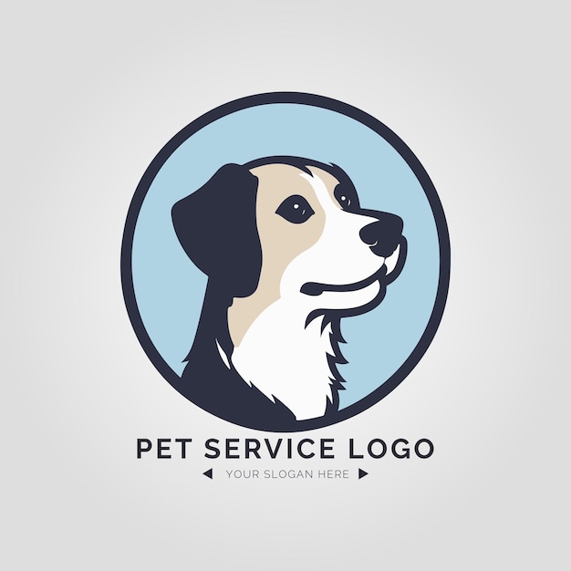 Концепция логотипа Pet Service для компании и брендинга