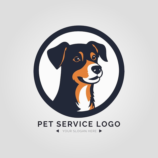 会社とブランディングのためのペット サービスのロゴ コンセプト