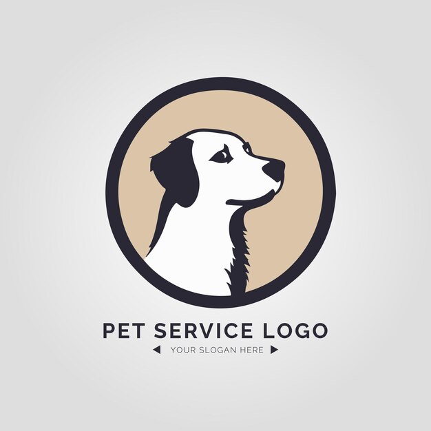 Концепция логотипа Pet Service для компании и брендинга