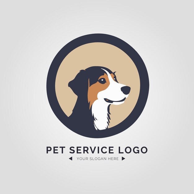 Концепция логотипа Pet Service для компании и брендинга