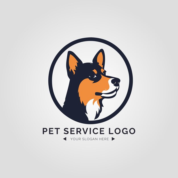 Концепция логотипа Pet Service для компании и брендинга