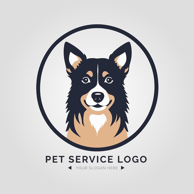 Концепция логотипа Pet Service для компании и брендинга