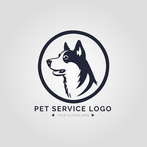 会社とブランディングのためのペット サービスのロゴ コンセプト