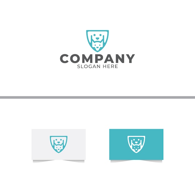 Pet Shield Logo Design Vector Template