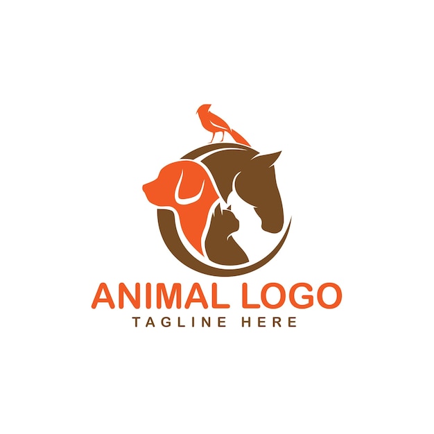 Vettore logo animale del negozio di animali