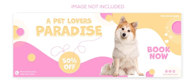 Vector pet shop banner design