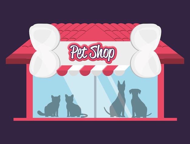 Pet shop building facade