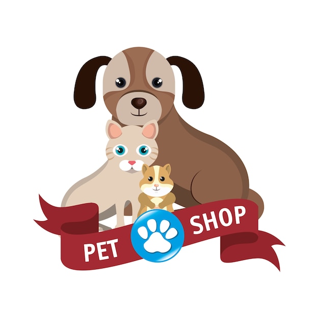 Pet shop center icon