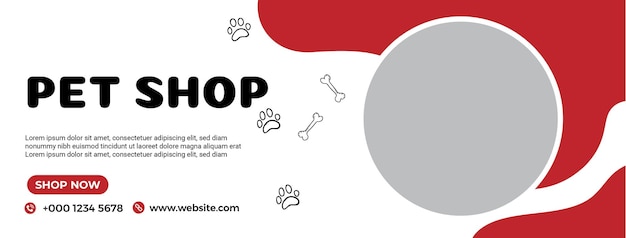 pet shop facebook cover page template