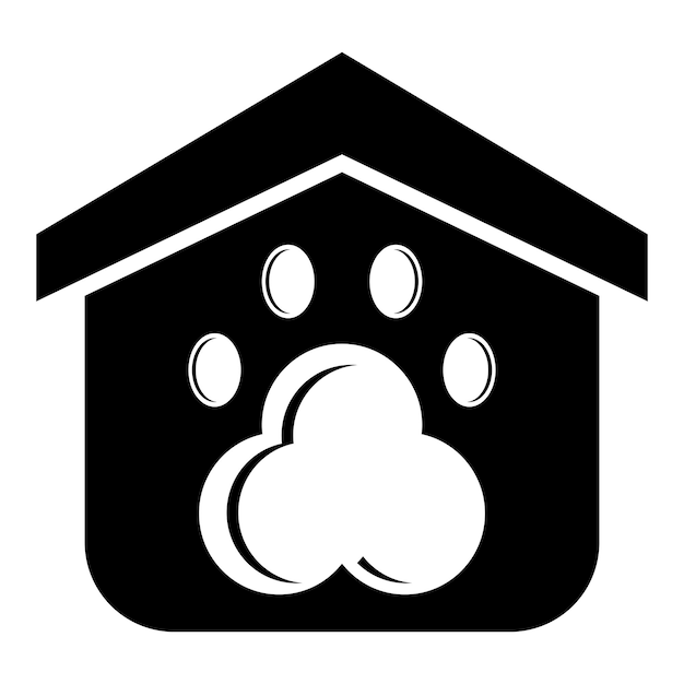 Pet shop icon logo design vector illustration
