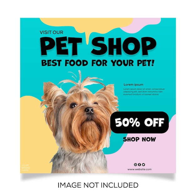 Pet shop instagram template