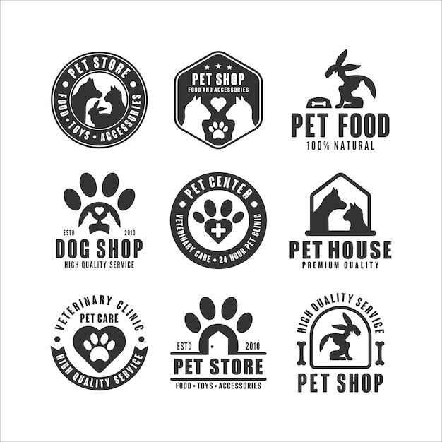 Pet shop   logo collection