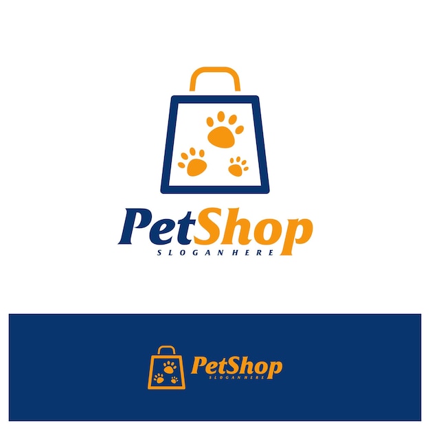 Pet Shop Logo Design Template Pet logo concept vector Emblem Creative Symbol Icon