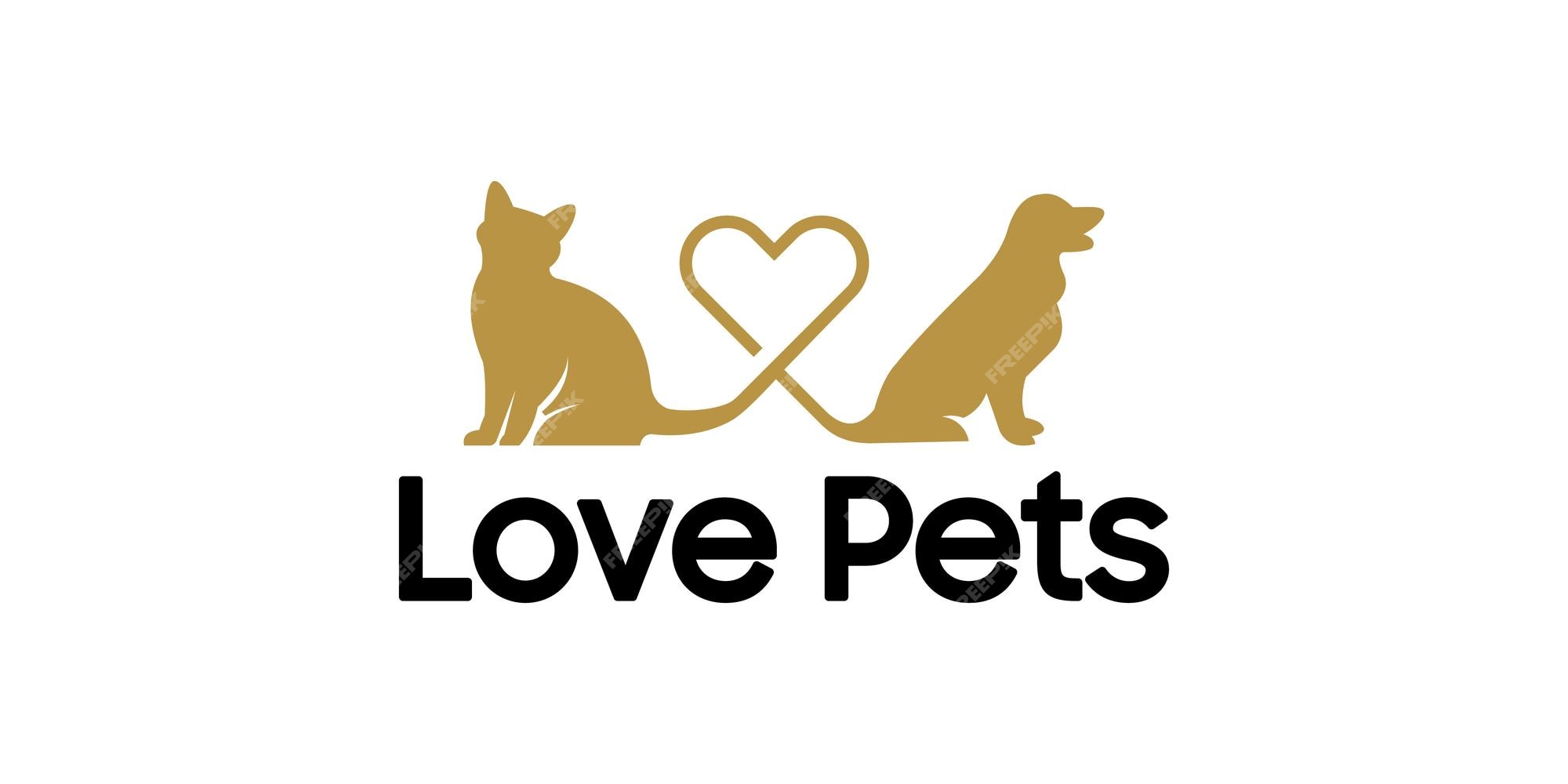 Cats in love with heart shaped tails icon Vector Image