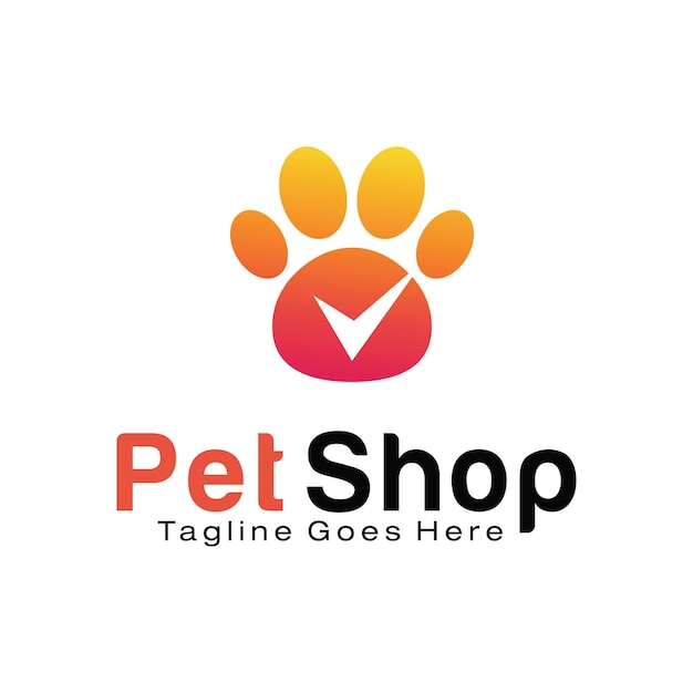 Pet shop logo design template