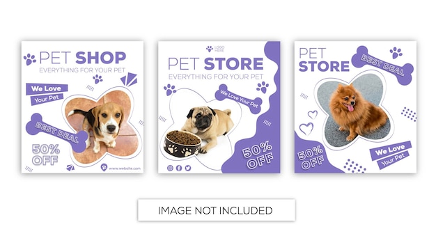 pet shop social media post template