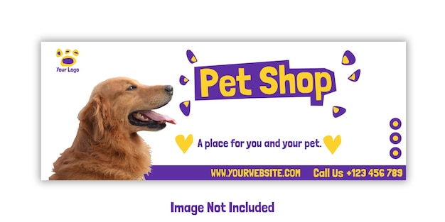 Pet shop social media post template