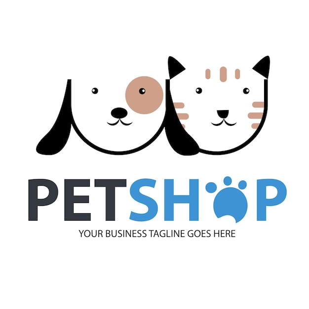 Pet shop vector logo illustration - это чистый и профессиональный шаблон логотипа, подходящий для любого бизнеса.