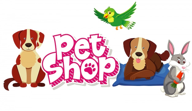 pet shop with many cute animals
