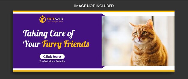 Vector pet social media cover and facebook page cover design