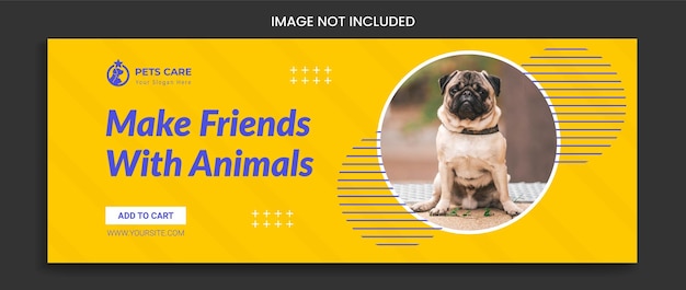 Pet social media cover and Facebook page cover design