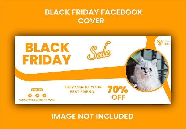 Pet social media facebook cover design back friday template