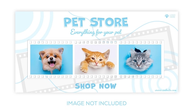 Vector pet store template