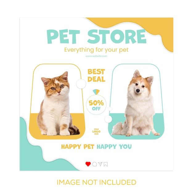 Vector pet store template