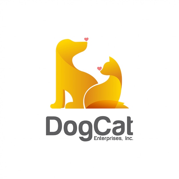 Pet store vector logo design template