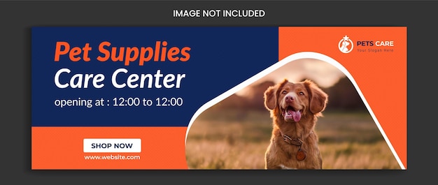 Vector pet supplies facebook cover design