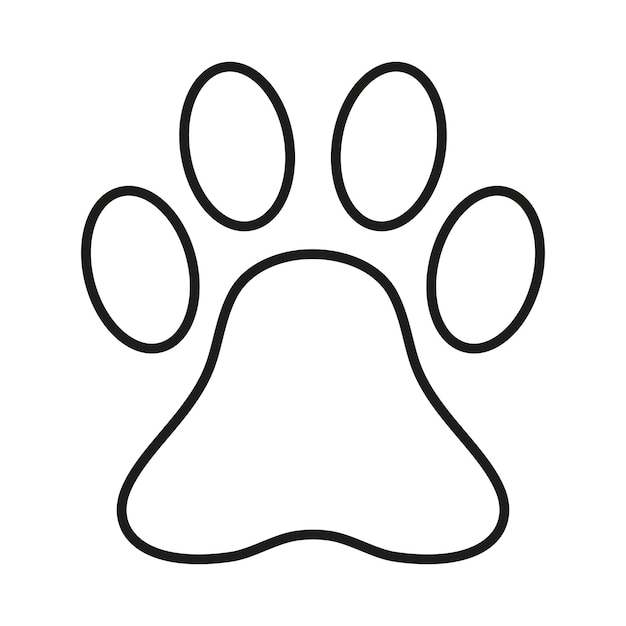 Vector pet track line icon editable stroke vector graphics