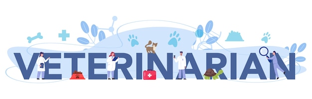 Intestazione tipografica veterinario per animali domestici