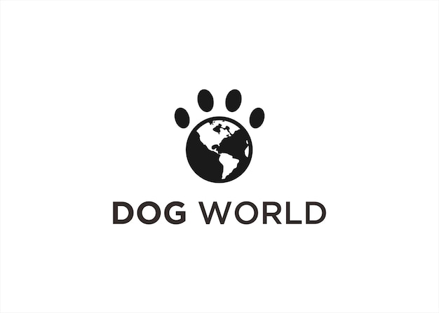 Illustrazione vettoriale del design del logo del mondo degli animali domestici