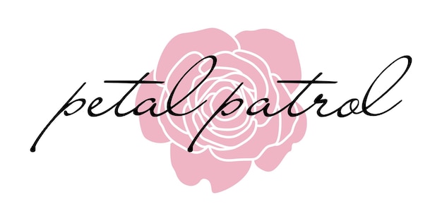 花びらのパトロールフラワーガール淡いピンクのバラの結婚式のサイン
