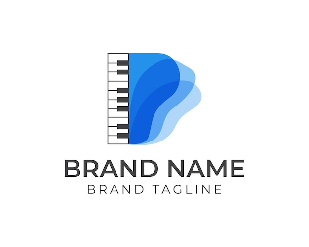 Vector petal piano logo music note piano logo combination petal with note piano music template design creative music design