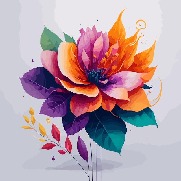 Petals Unleashed Dynamic Flower Vector Display