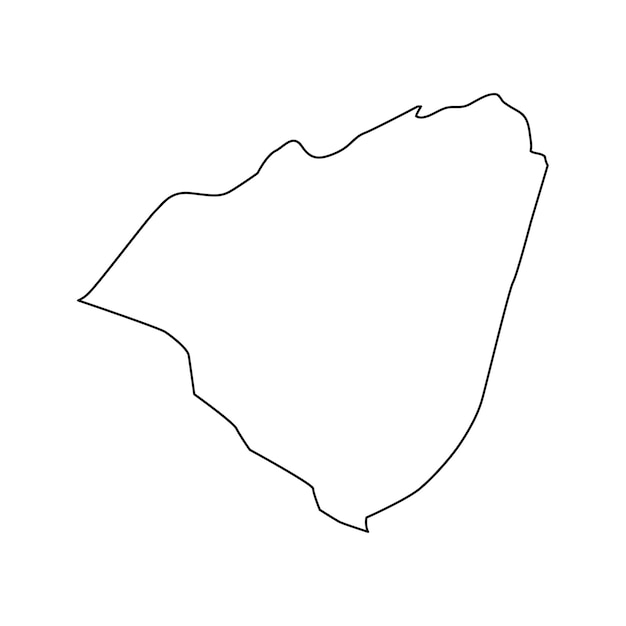 Муниципалитет Петница карта административного подразделения Черногории Векторная иллюстрация