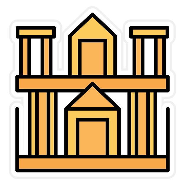 Vector petra icon vector image can be used for landmarks