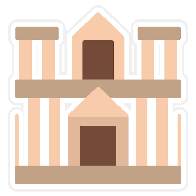 Petra icon vector image Can be used for Landmarks