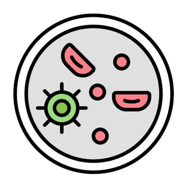 Petri Dish Vector Illustration Style