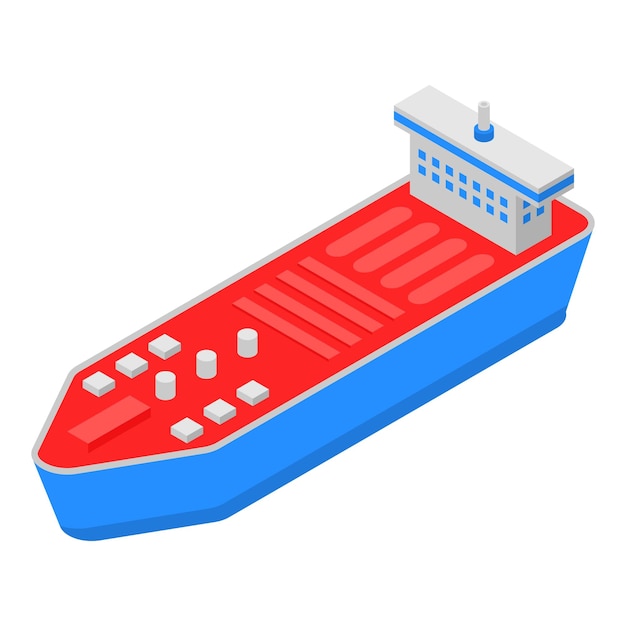 petrol cargo ship icon isometric of petrol cargo ship vector icon for web design isolated on white background