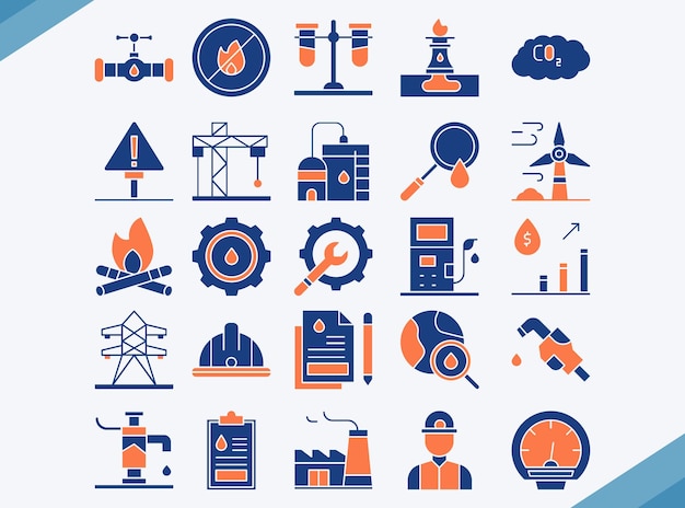 petrol industry vector design red filled
