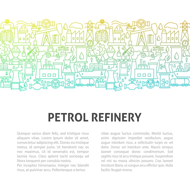 Petrol Refinery Line Template