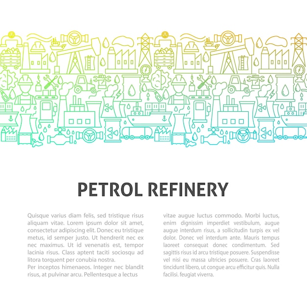 Petrol refinery line template