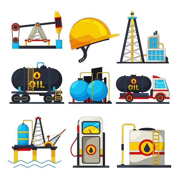 Petroleum and gas icons.  s isolate on white