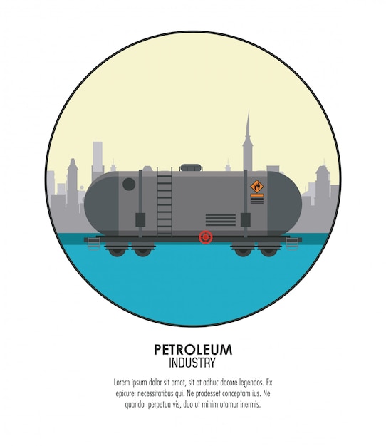 Vettore concetto di industria petrolifera