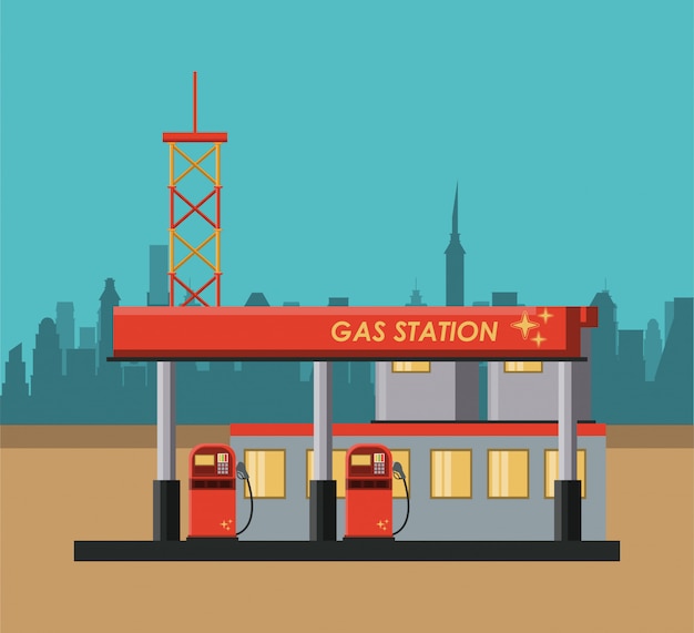 Vector petroleum industry concept