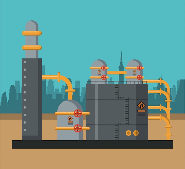 Vector petroleum industry concept