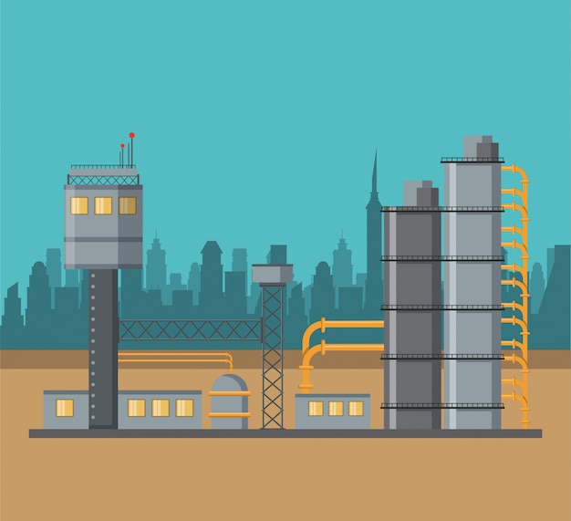 Vector petroleum industry concept